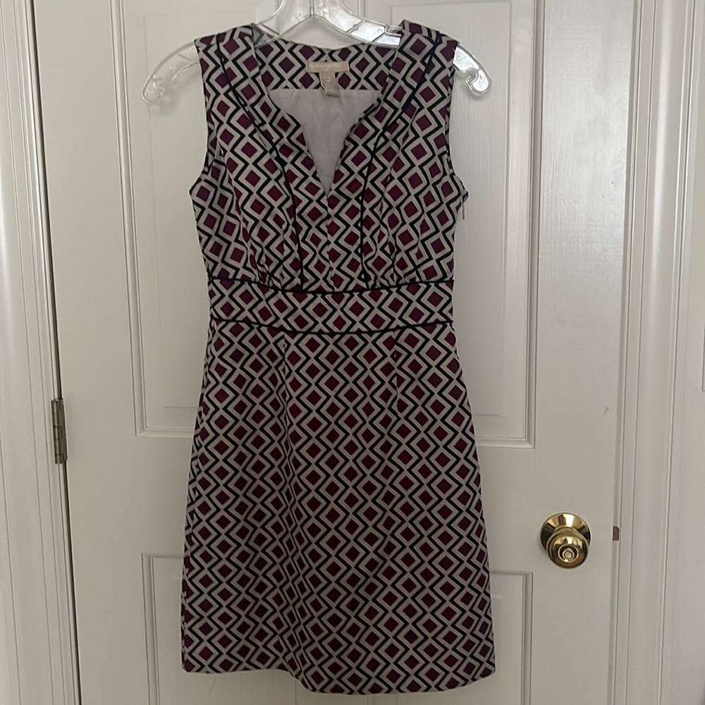 Banana Republic shift dress with geometric print